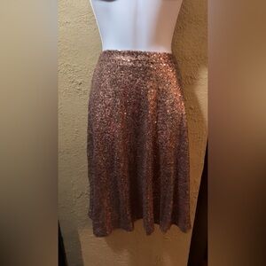 Elegant Sequin Skirt in Shimmering rose gold